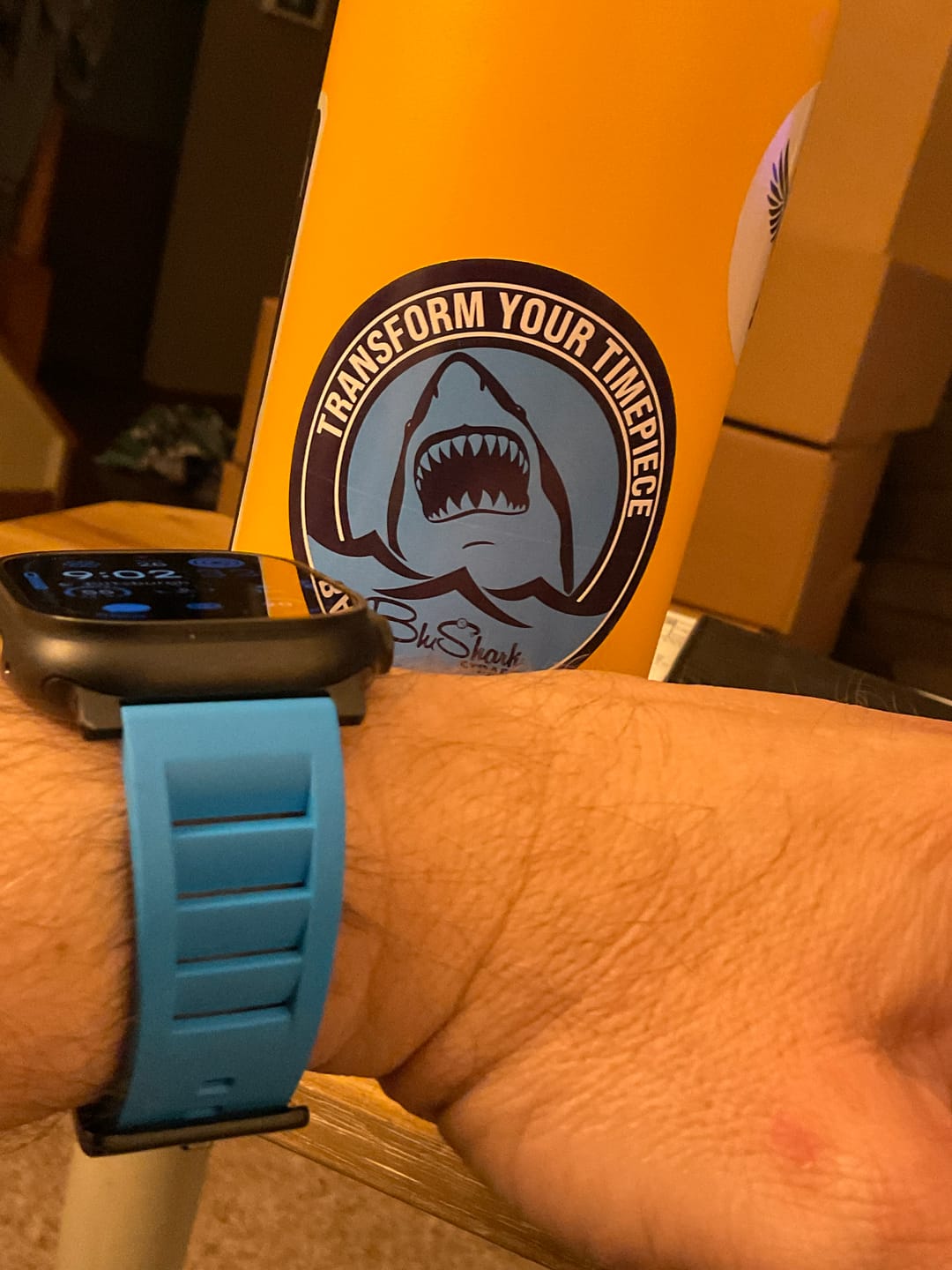 Customer photo review of Shark Gill Rubber Band - For Apple Watch ULTRA - BluShark Blue