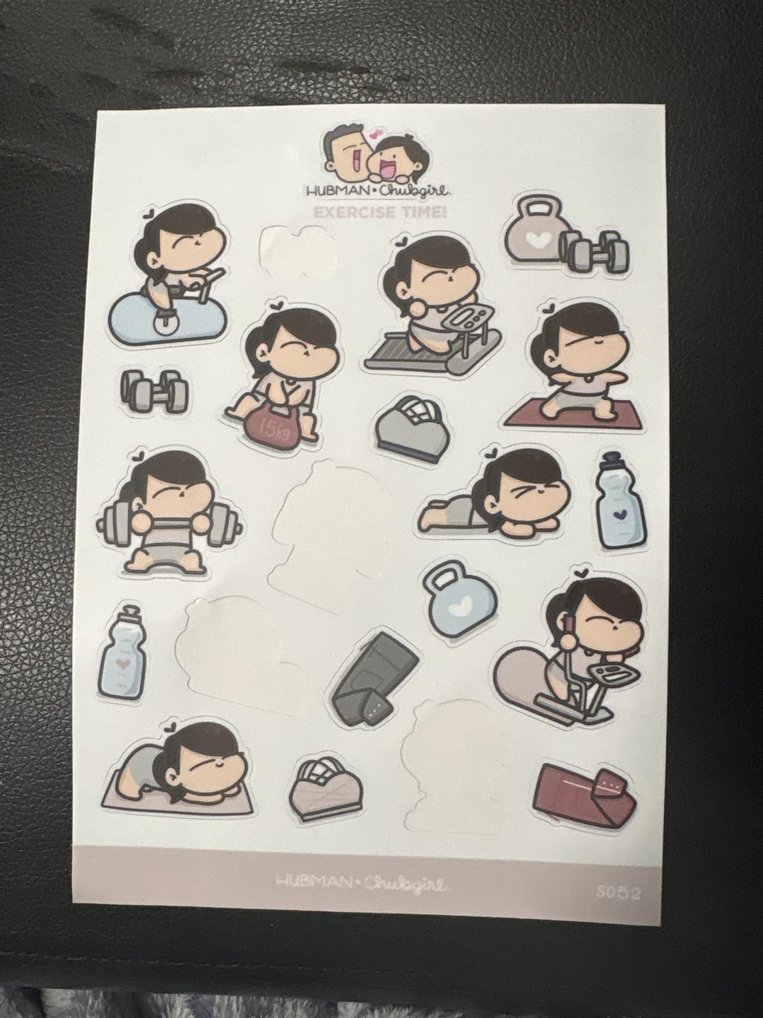 Customer photo review of Sticker Sheet - Exercise Time!
