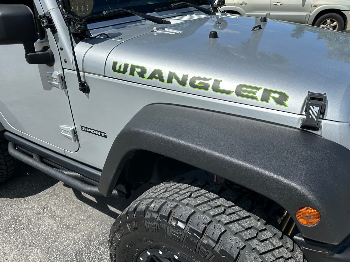 Customer photo review of Premium Hood Lettering | Set of 2