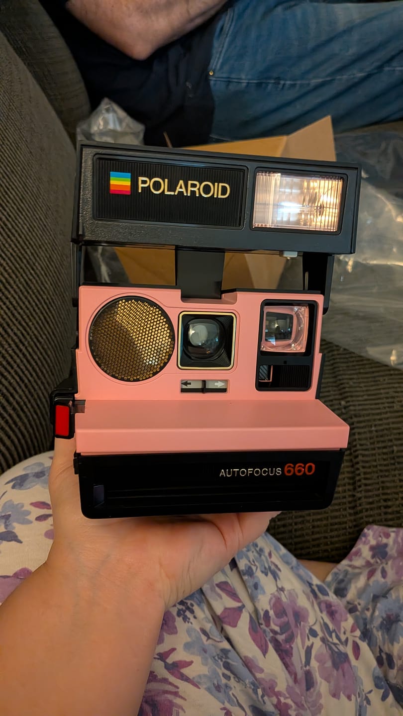 Customer photo review of Polaroid 600 Sun660 Autofocus Pink Instant Film Camera
