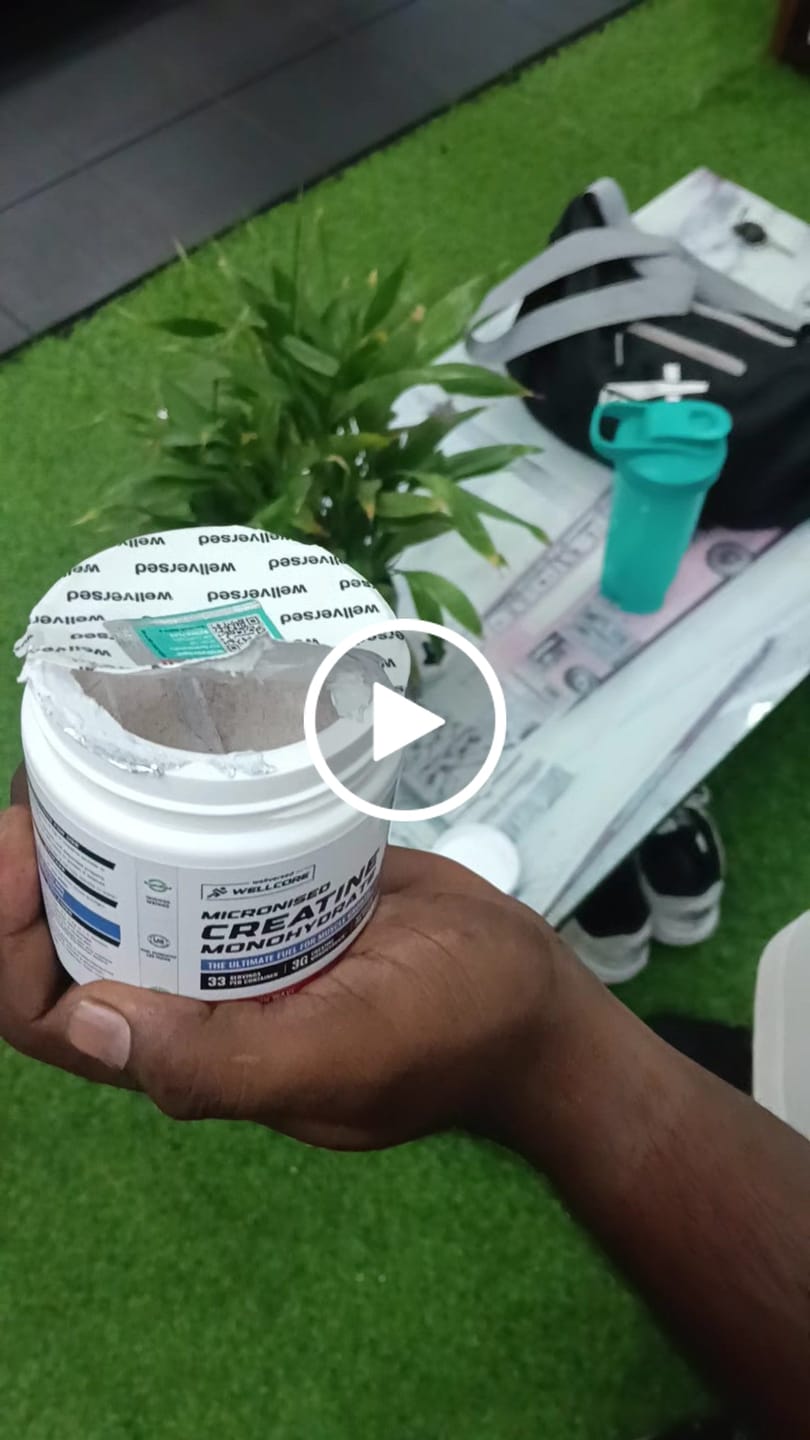 Customer video review of Wellcore - Pure Micronised Creatine Monohydrate | Watermelon Wave (122g, 33 servings)