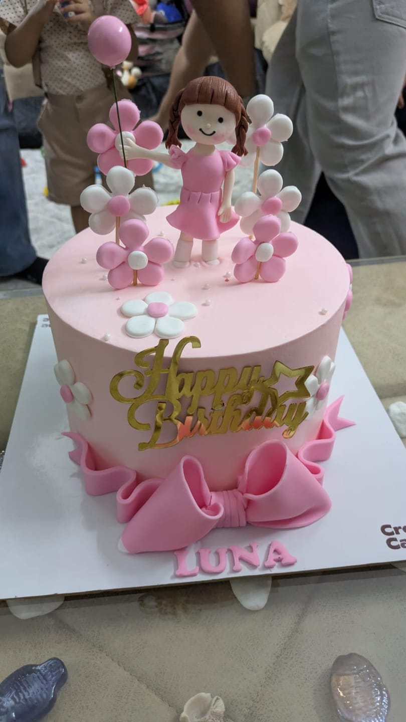 Customer photo review of Floral Girl Cake