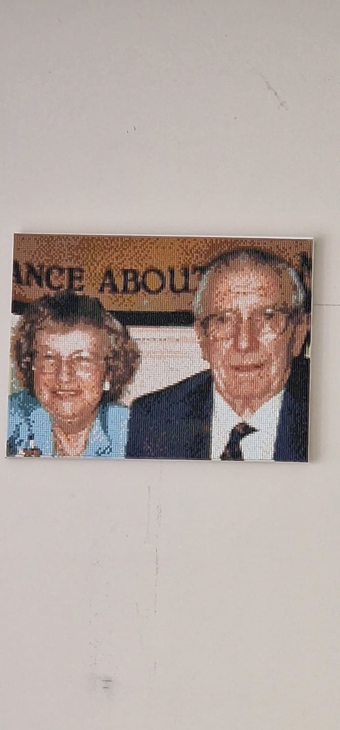 Customer photo review of Personalised Crystal Art Canvas Kit