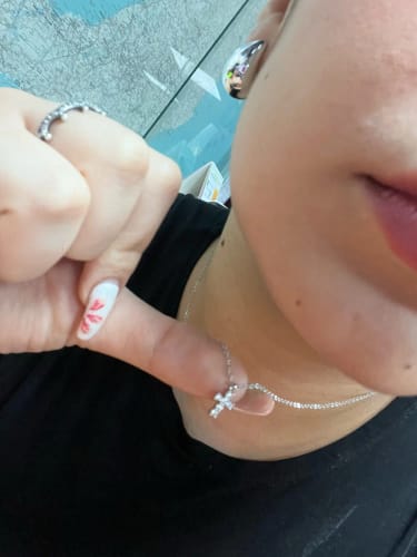 Customer photo review of Chloé Crystal Cross Pendant