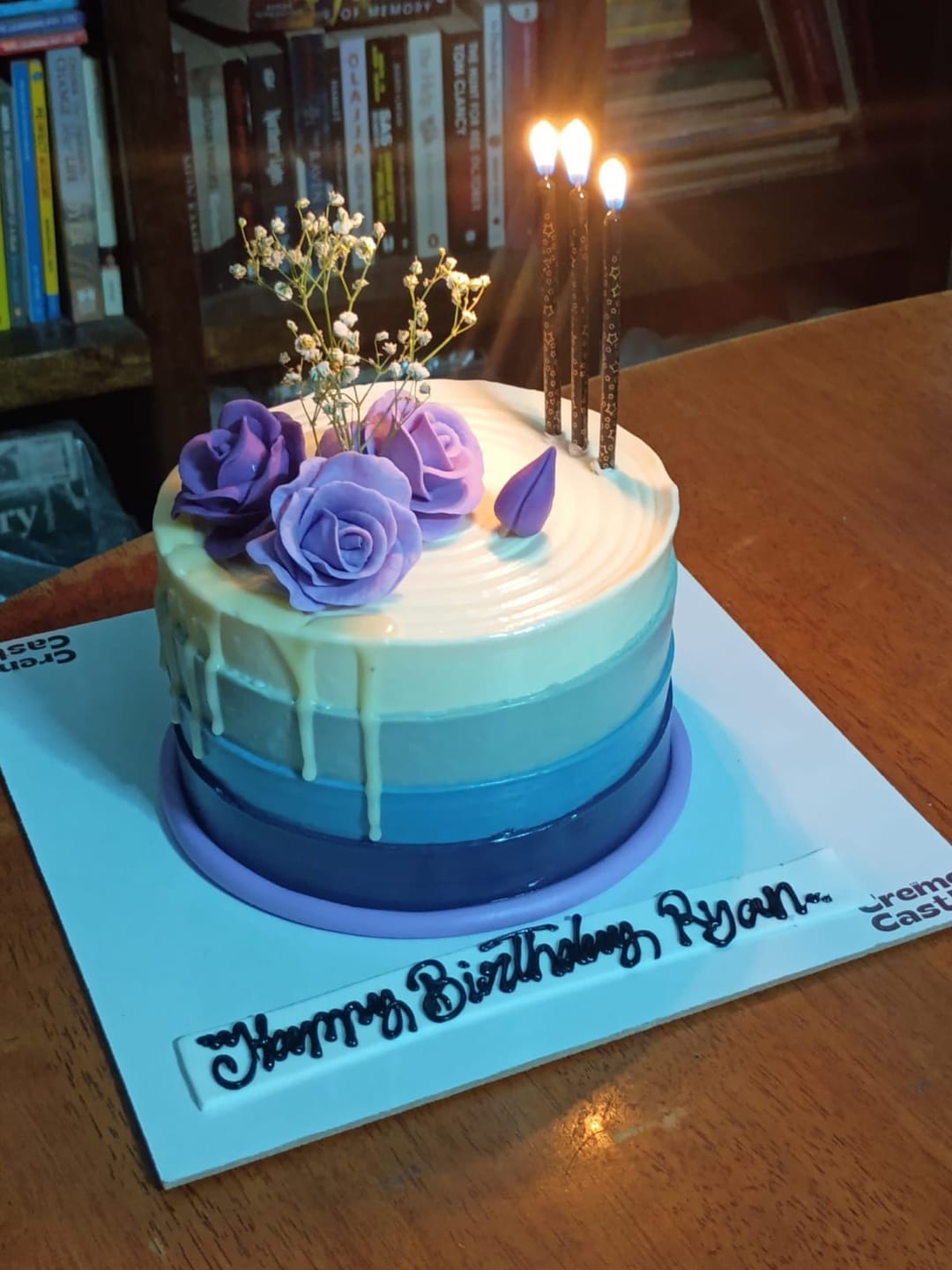 Customer photo review of Floral Ombre Cake