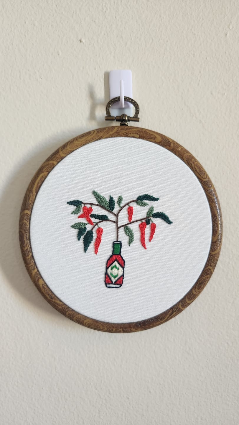 Customer photo review of Tabasco Chillies Embroidery Kit