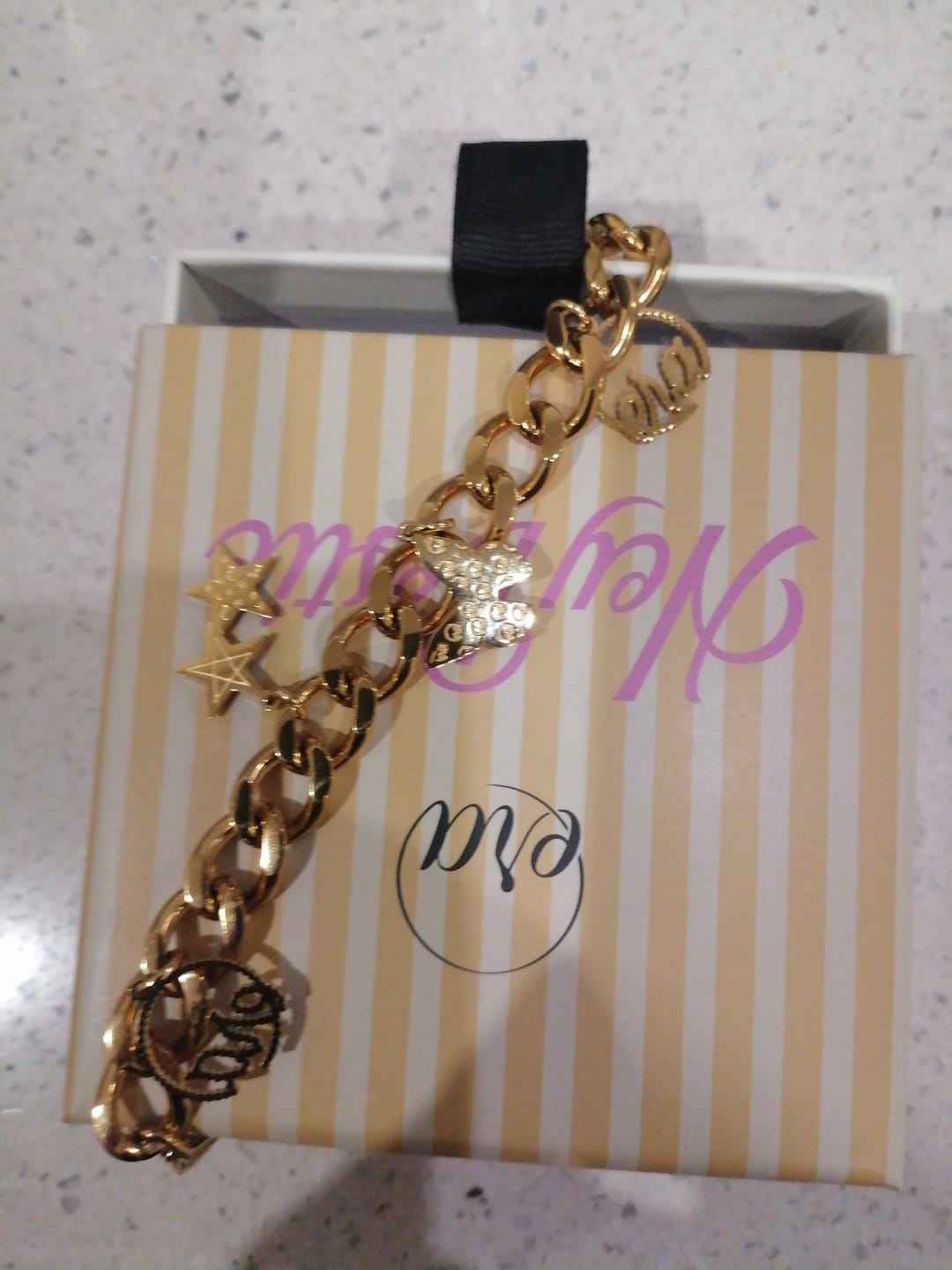 Customer photo review of Gold  Era Charm Bracelet