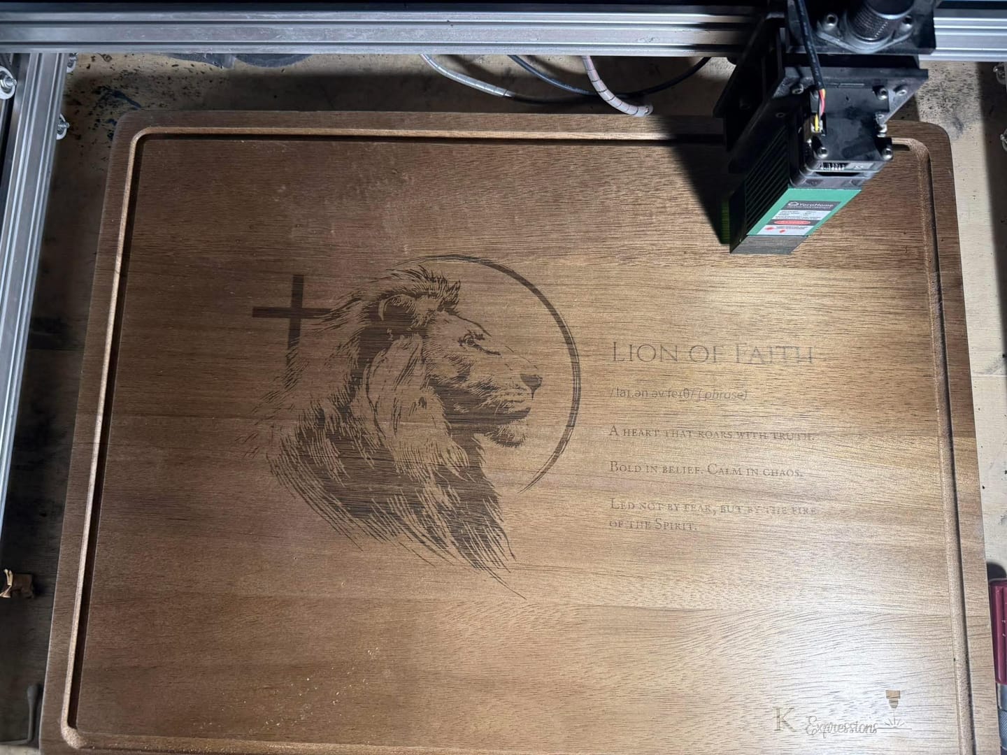 Customer photo review of YoraHome® Laser Engraving Cutting Machine 6550