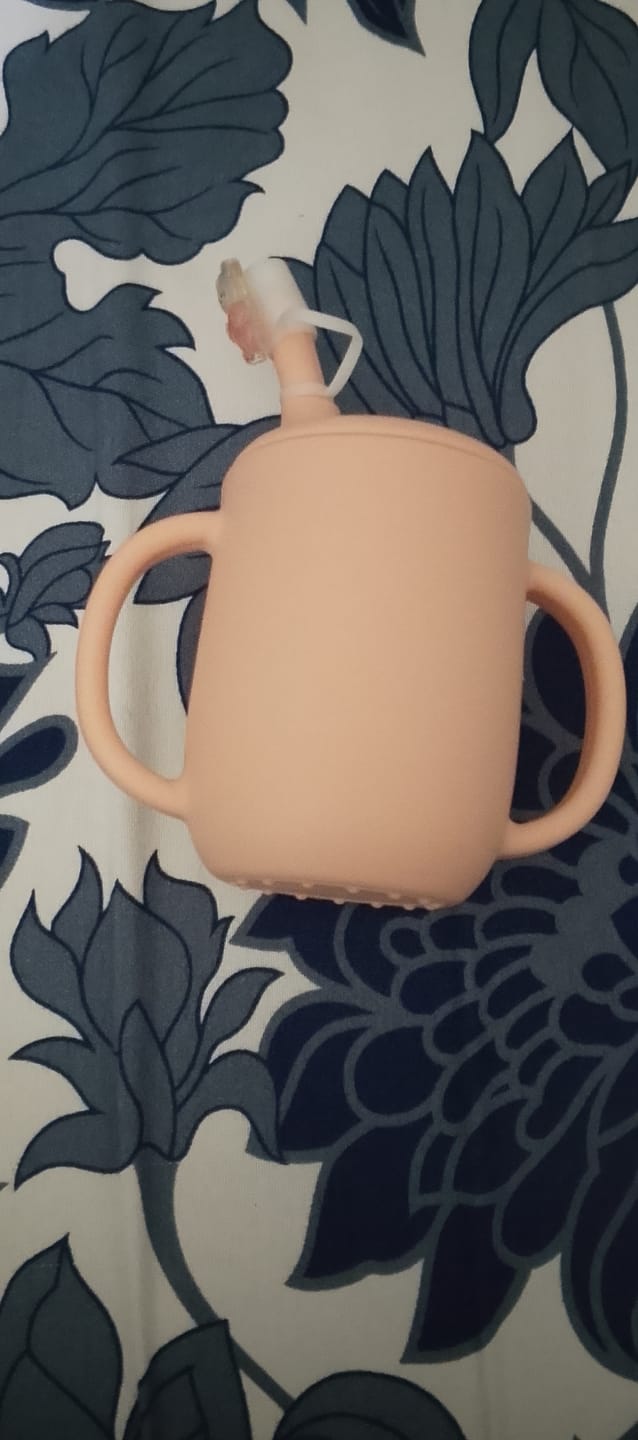 Customer photo review of Silicone Straw Cup with straw cleaner