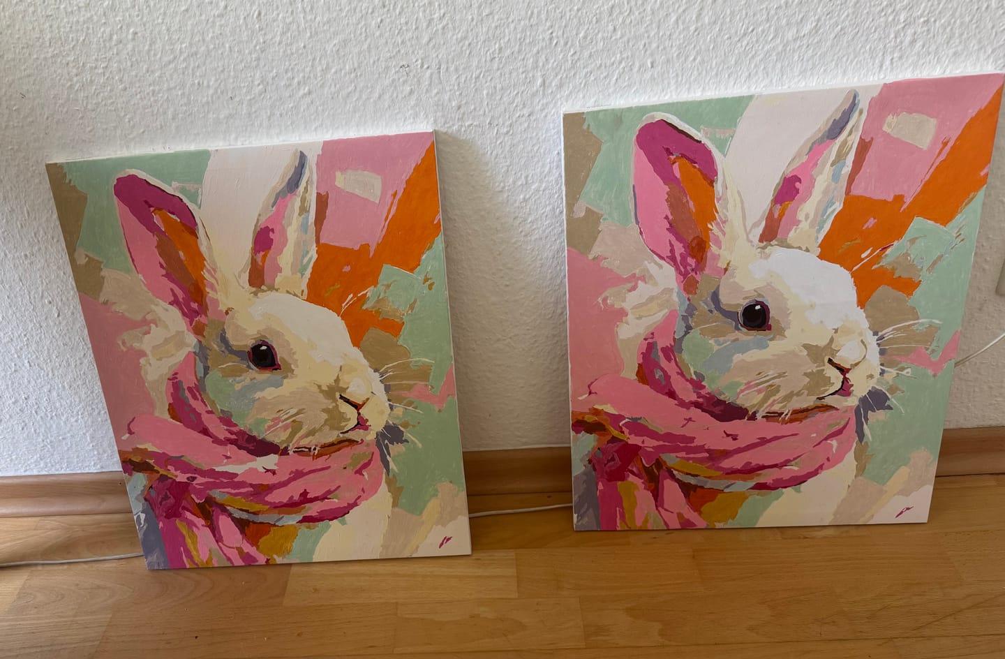 Customer photo review of Malen nach Zahlen - Pastellhase