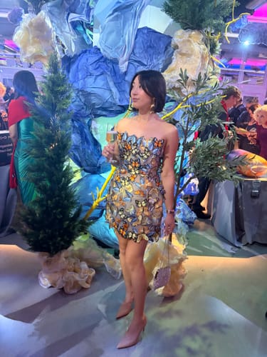 Customer photo review of Bella 3D Butterfly Strapless Mini Dress in Multi by Bronx and Banco - RENTAL