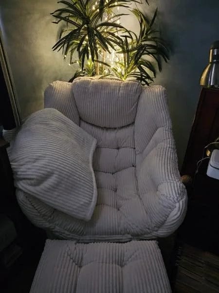 Customer photo review of Lazy Chair with Ottoman Folding Lounge