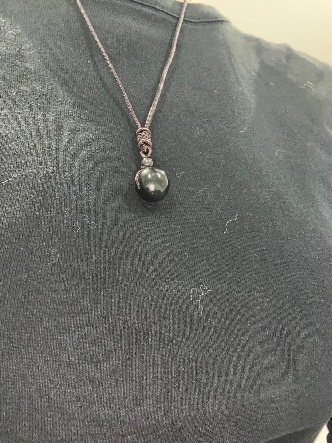 Customer photo review of Collier Obsidienne Oeil Céleste