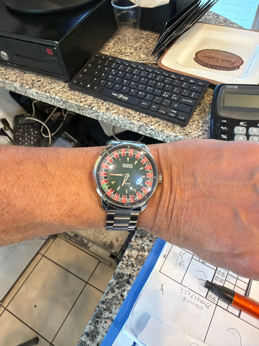 Customer photo review of Mark Fairwhale FW-5031 ROULEX Casino Watch – Luxury Roulette Timepiece