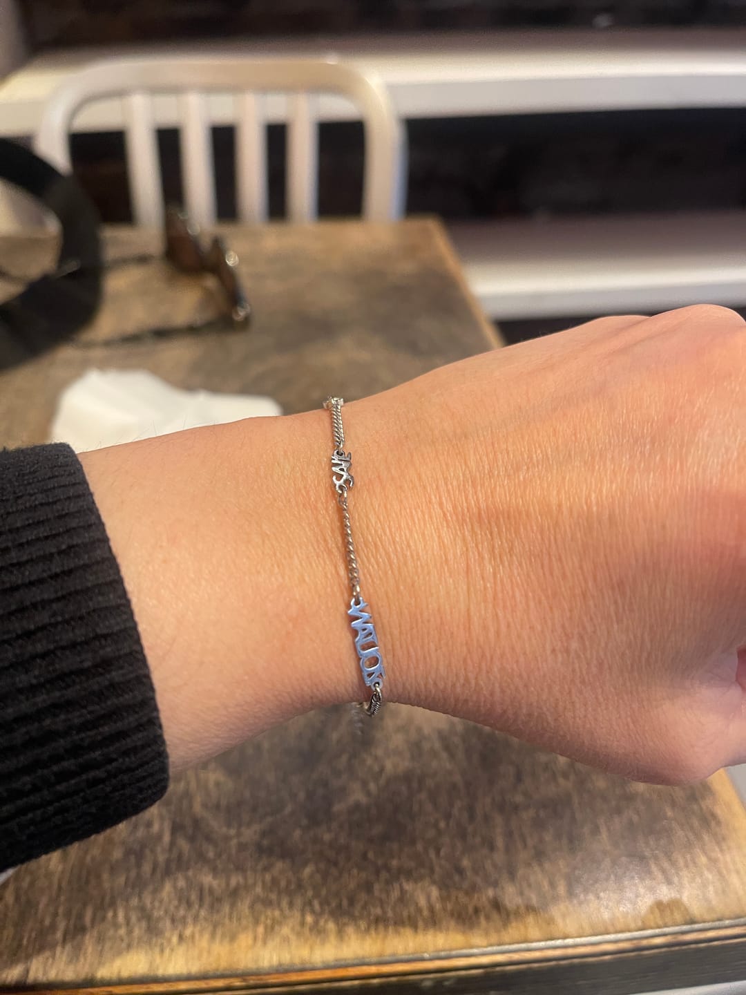 Customer photo review of Custom Name Bracelet