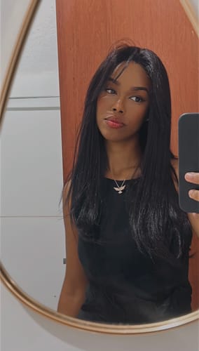 Customer photo review of Lace Front HD Valentina Castanho Escuro 65cm - Repartição Livre 13x4