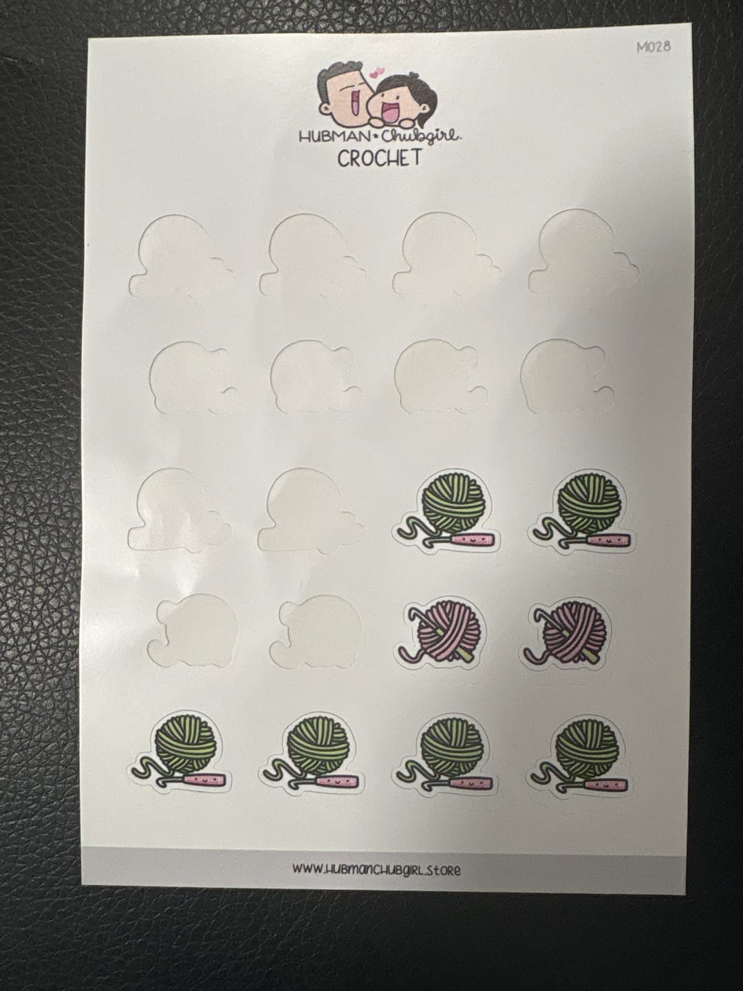 Customer photo review of Crochet Planner Stickers