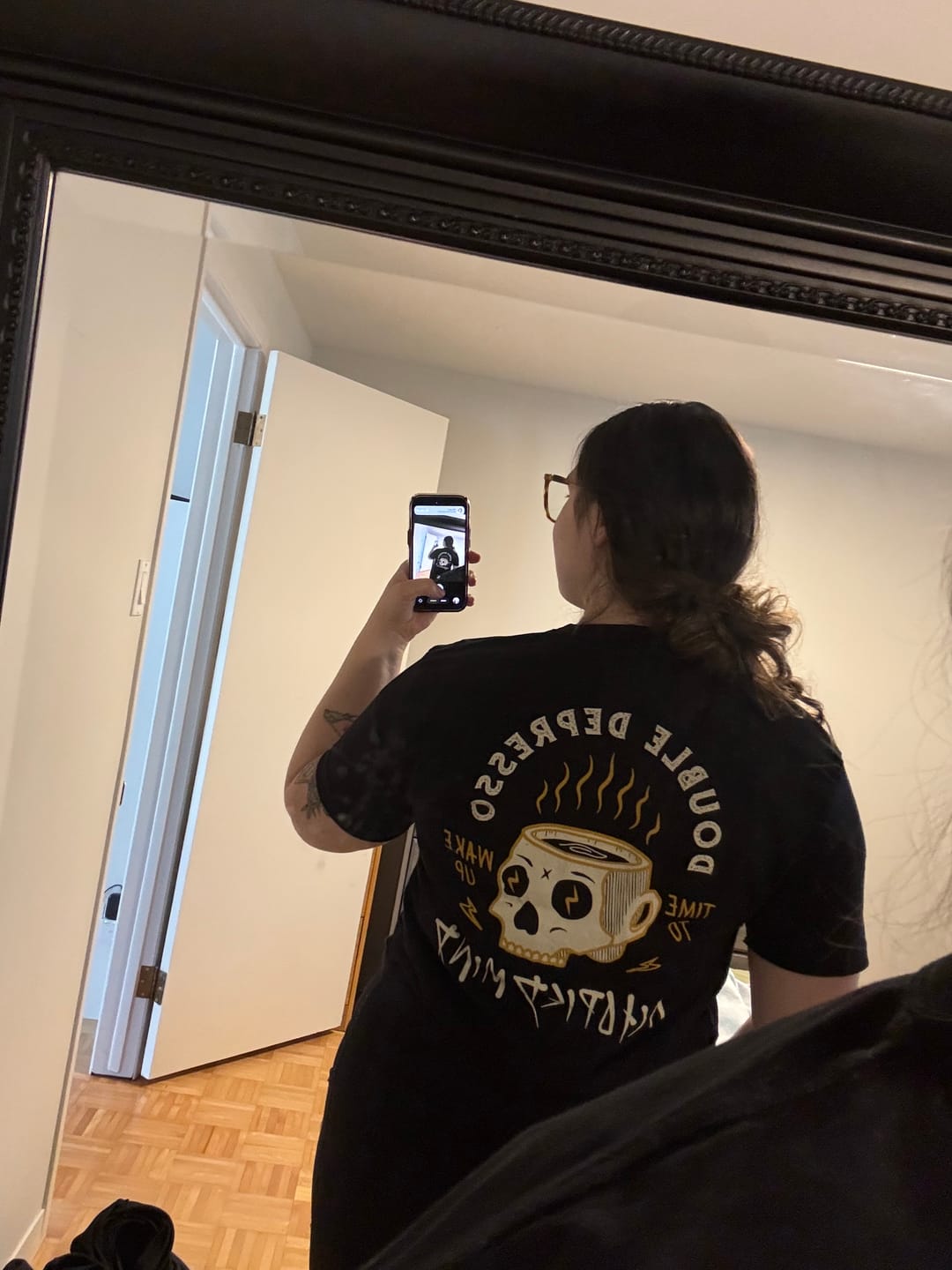 Customer photo review of Double Depresso T-Shirt