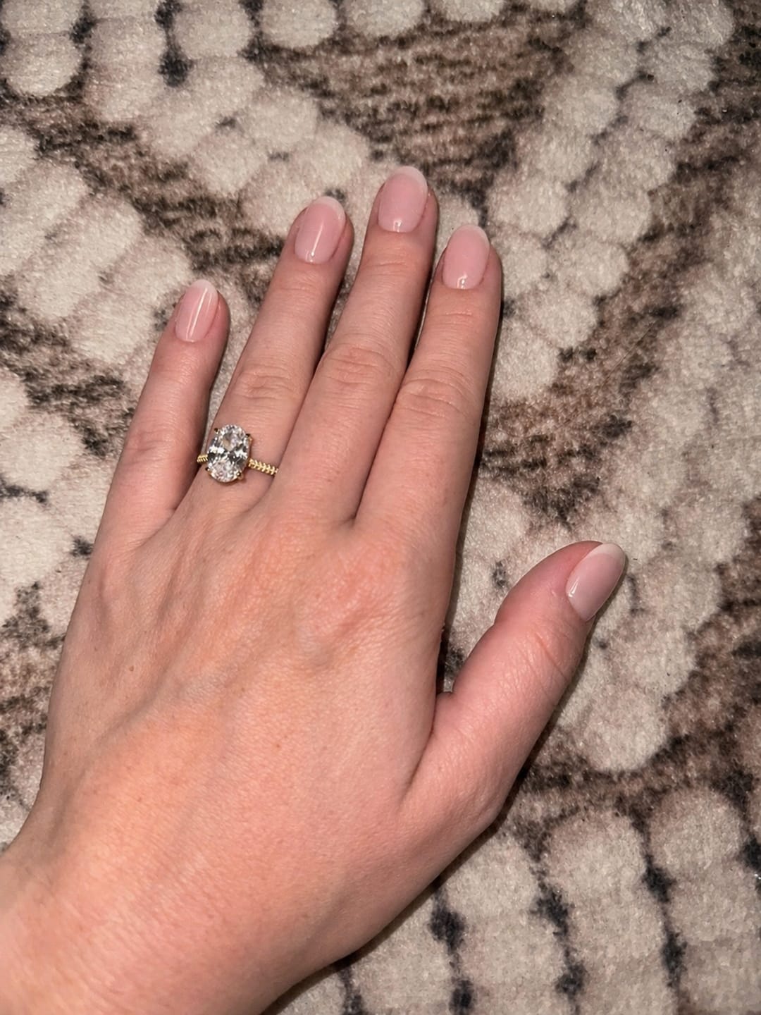 Customer photo review of The Eloise Oval Sapphire Engagement Ring