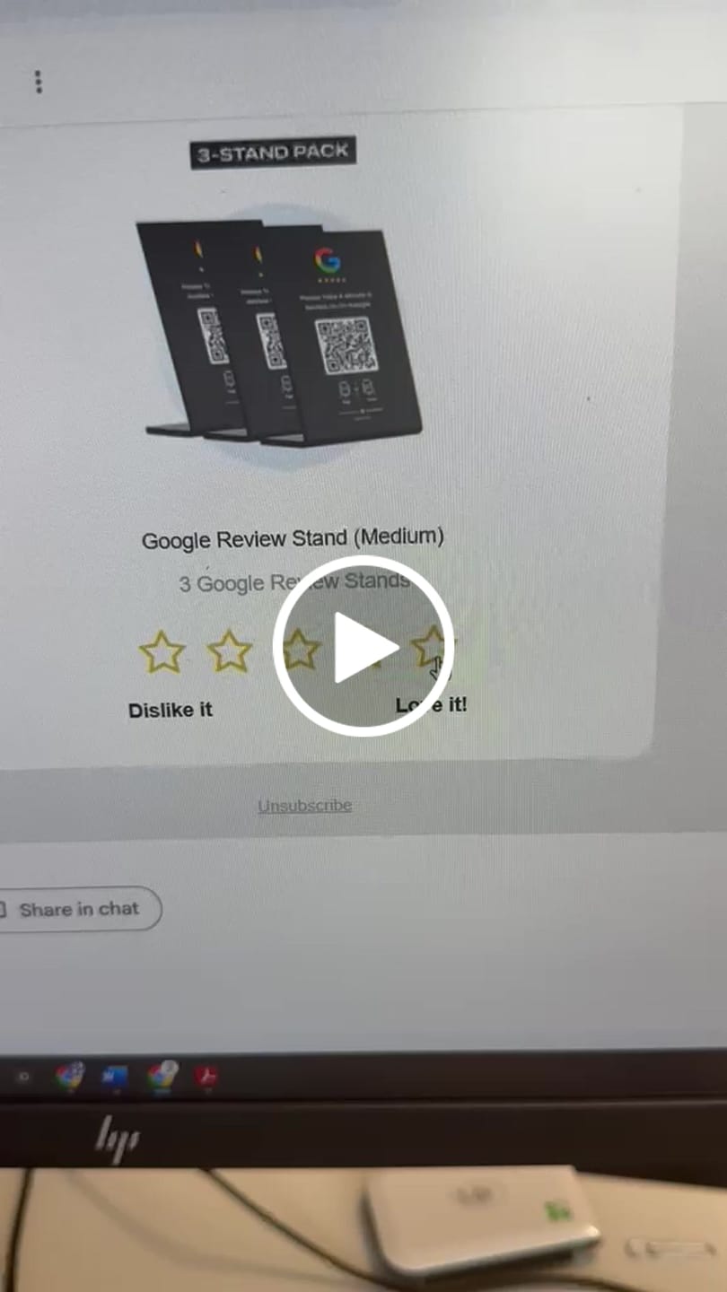 Customer video review of Google Review Stand (Medium)