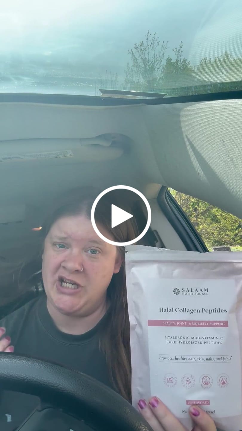 Customer video review of Pure Halal Collagen Hydrolyzed Peptides Type 1 & 3 Powder - With Vitamin C & Hyaluronic Acid | Salaam Nutritionals