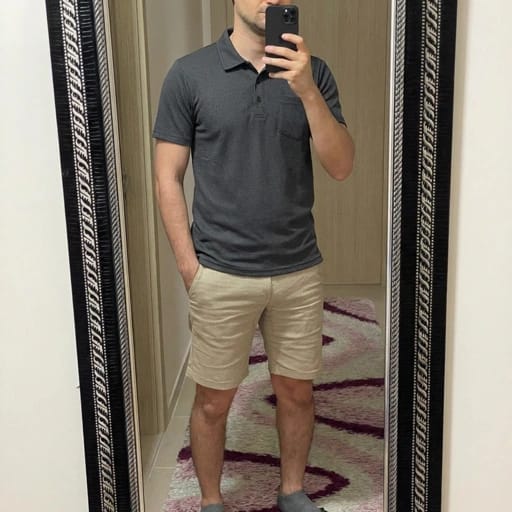 Customer photo review of Capri - Men's Ultra Comfortable Pocket Polo Shirt