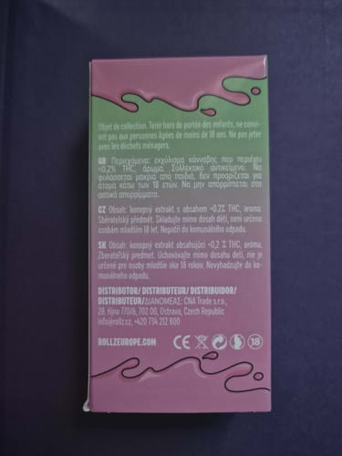 Customer's photo of the back of the packaging for the 1ML THCA VAPE.