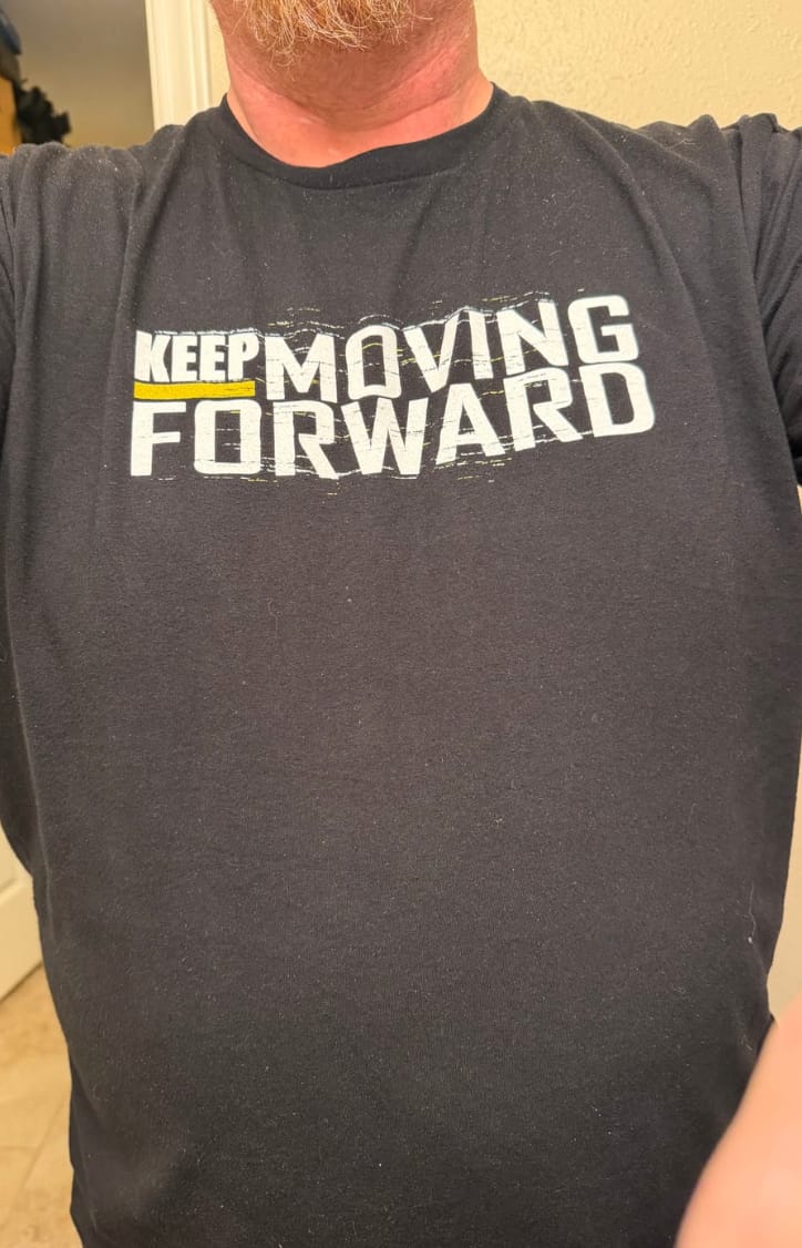 Customer photo review of Keep Moving Forward