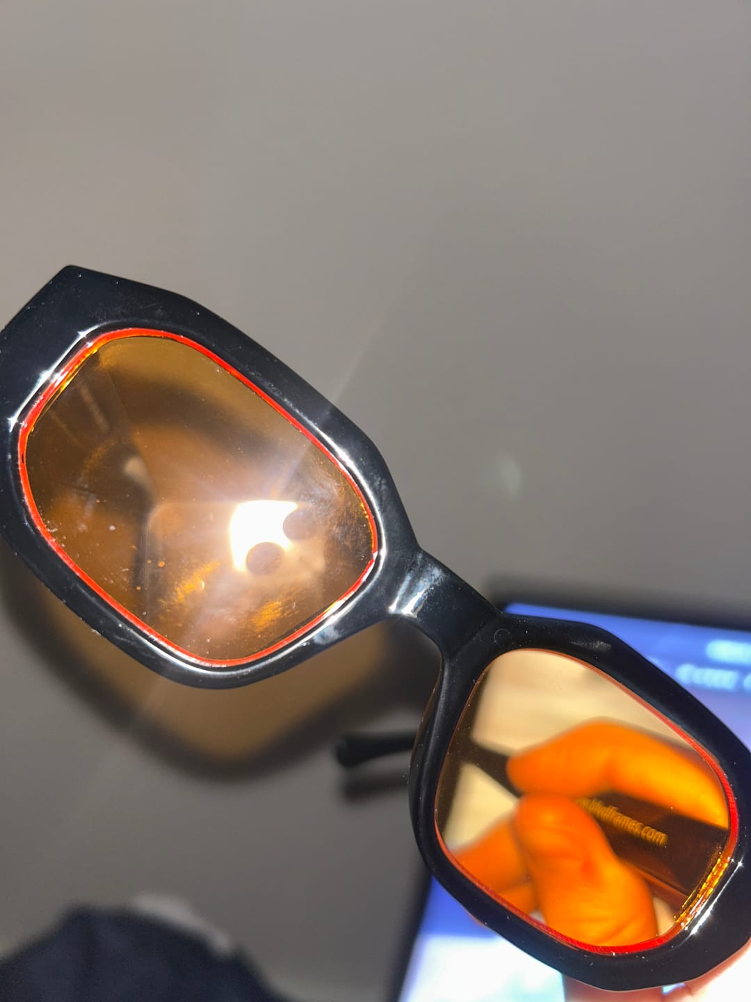 Customer photo review of BLOOD MOON BLUE LIGHT BLOCKERS