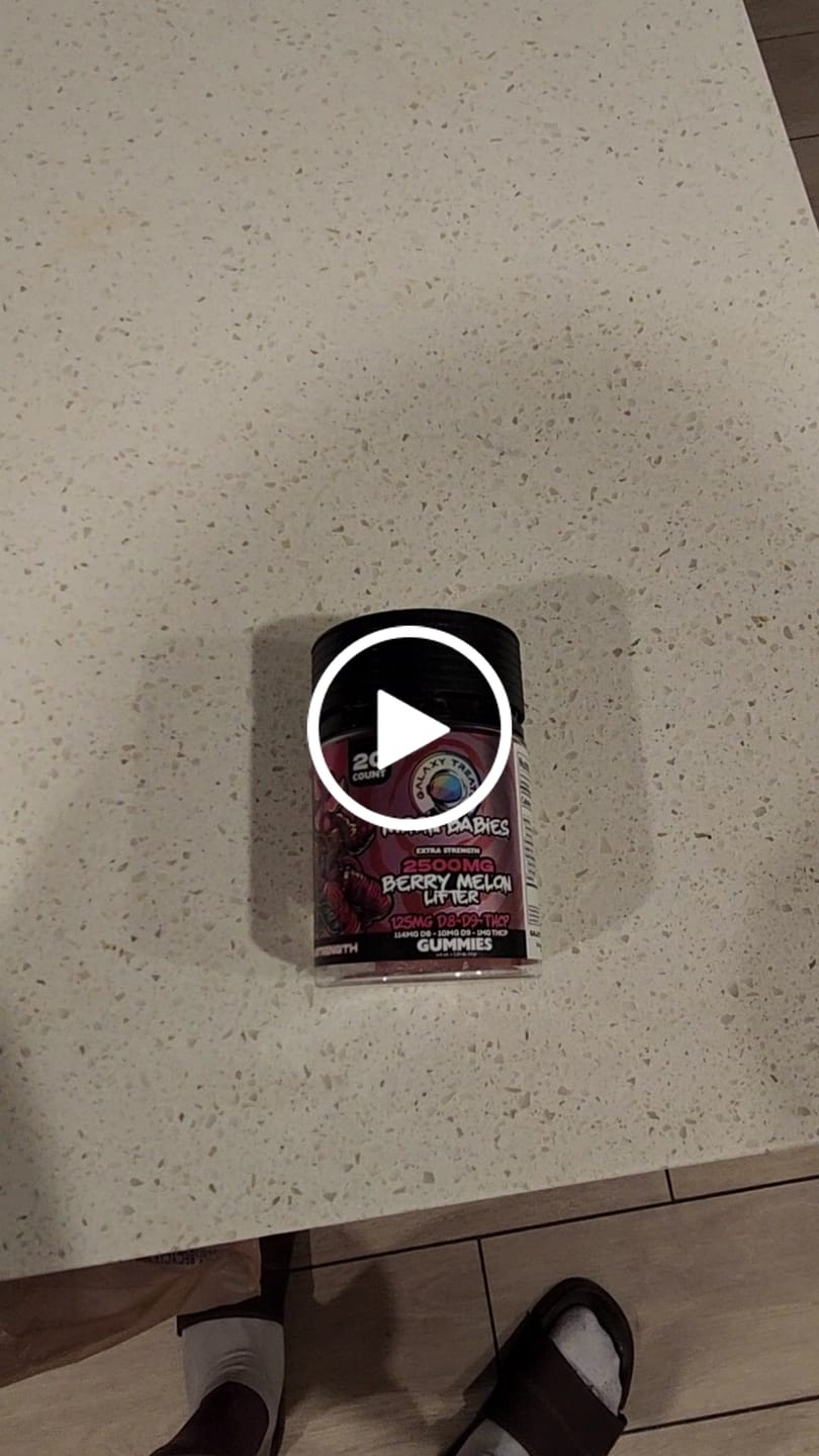 Customer video review of Berry Melon Lifter D8 D9 THCP Extra Strength Gummies