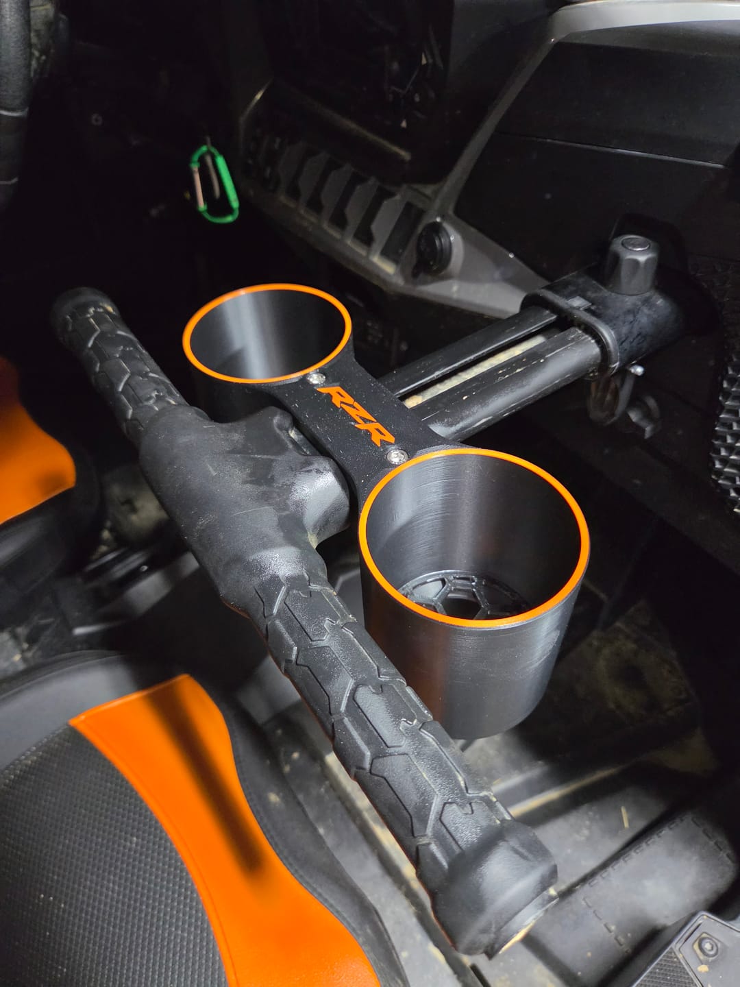 Customer photo review of RZR XP 1000 Grab Bar-Mount Dual Cup Holder (2024–2026)