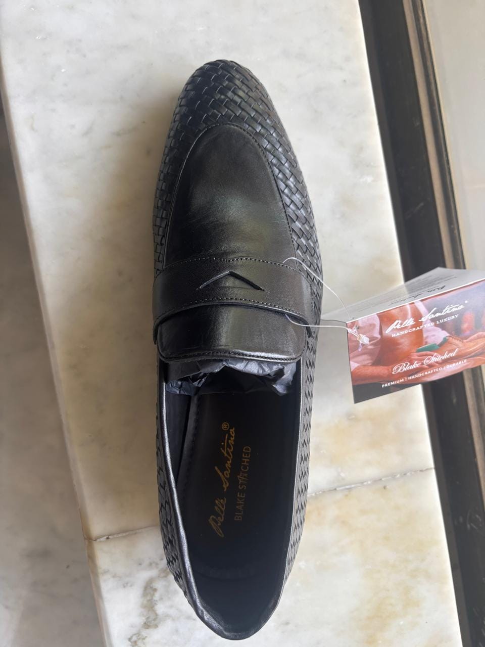 Customer photo review of Handwoven Penny Loafers - Black