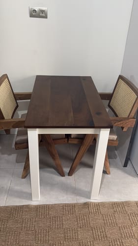 Customer photo review of Ahşap Yemek Masası - Bench ve Sandalye Takımı