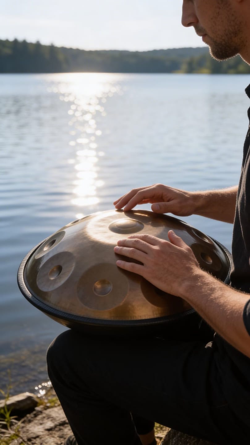Customer photo review of Cosmos Handpan - Exquisite 10 Notes in D Minor - Golden Elegance Gift Set