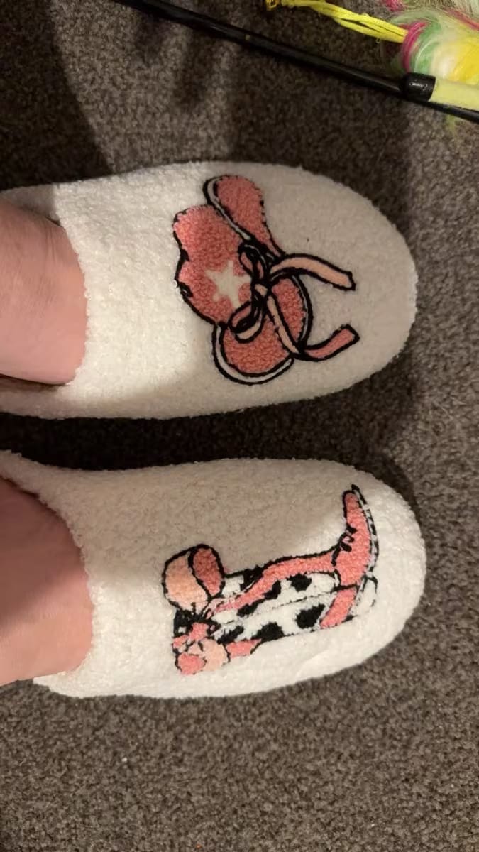 Customer photo review of Josie Cowgirl Slippers
