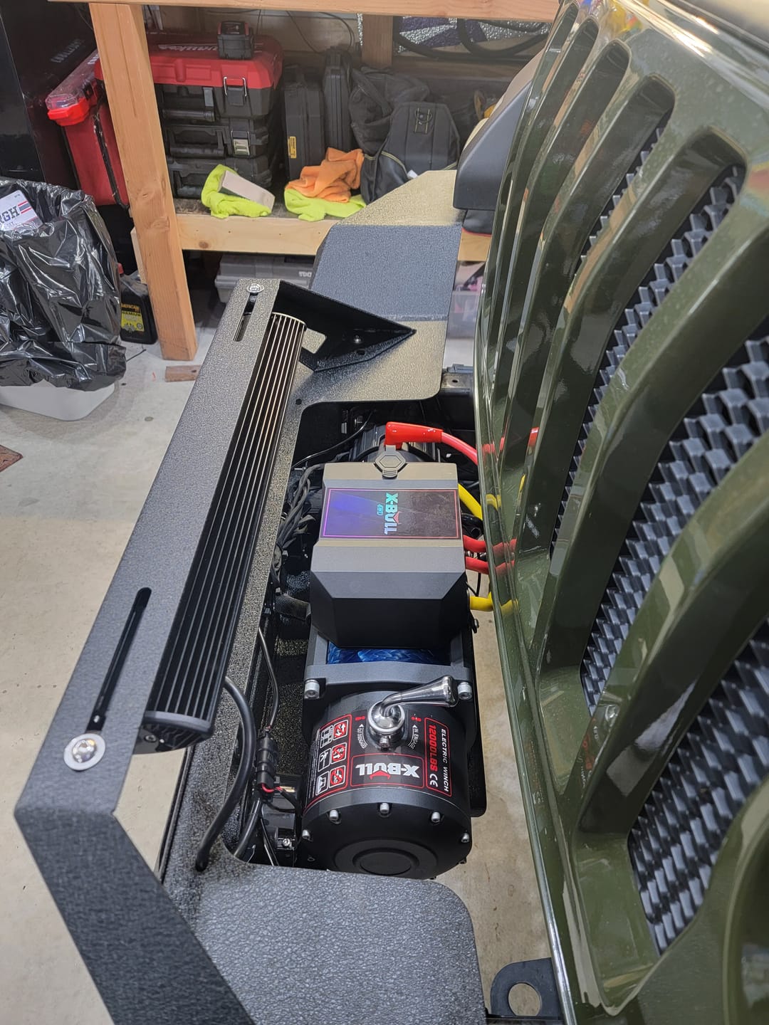 Customer photo review of X-BULL Electric Winch 12000 LBS 12V Synthetic Rope SUV Jeep Truck 4WD
