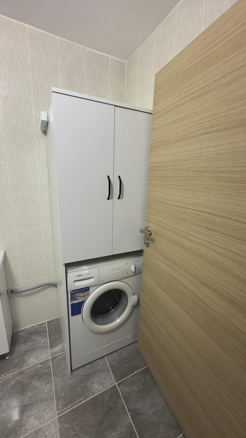Customer photo review of Rani KD110 Çamaşır Makinesi Dolabı 2 Kapaklı 2 Raflı Banyo Dolabı Beyaz