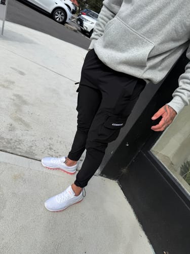 Customer photo review of BLACK CARGO PANTS