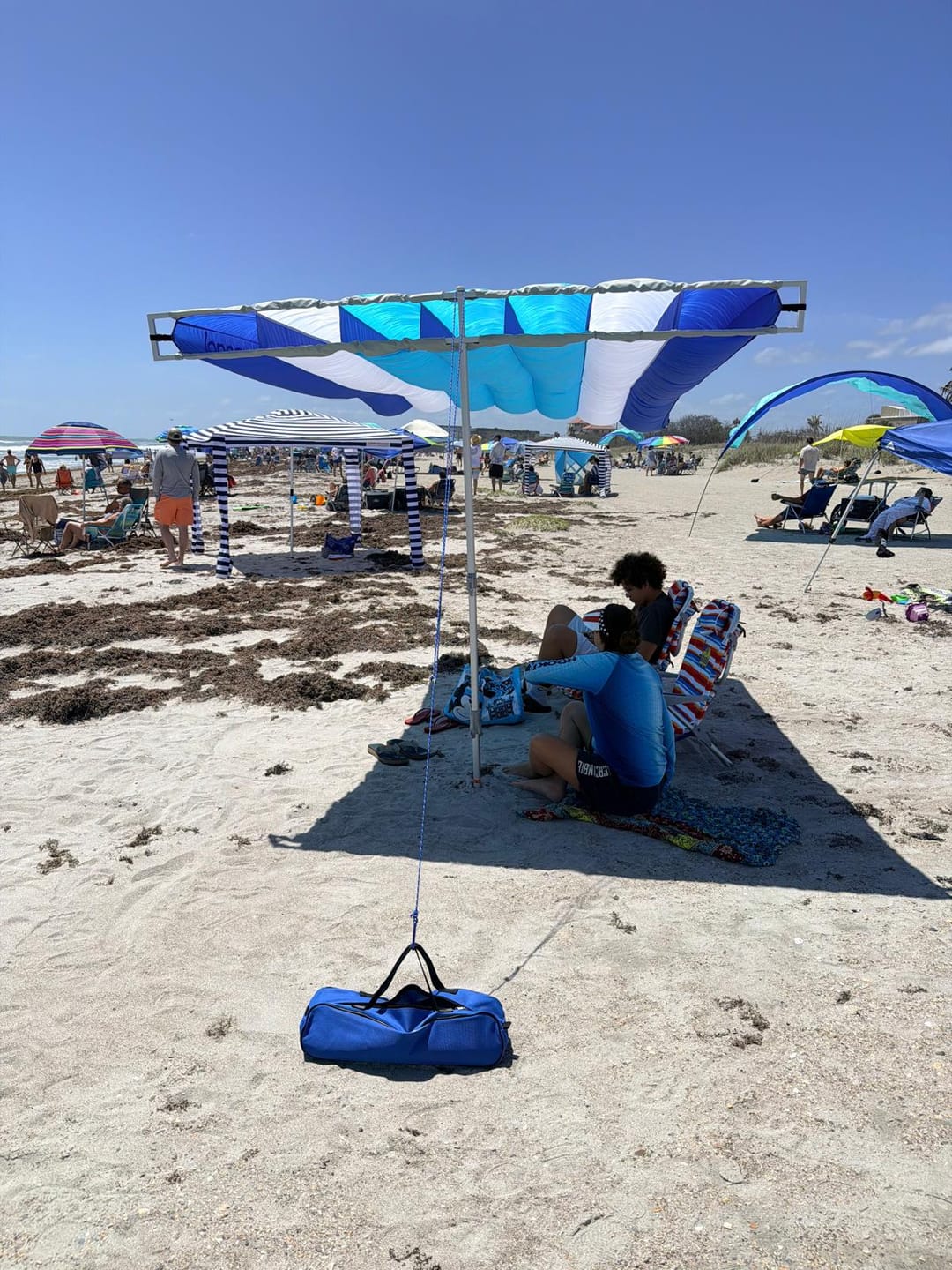 Customer photo review of ShadeSock - Wind-Inflating, Silent Beach Shade