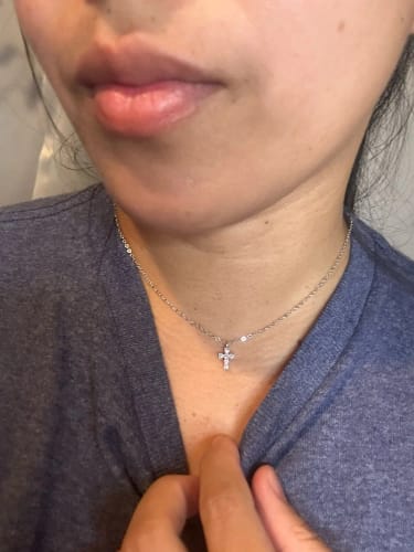 Customer photo review of Chloé Crystal Cross Pendant
