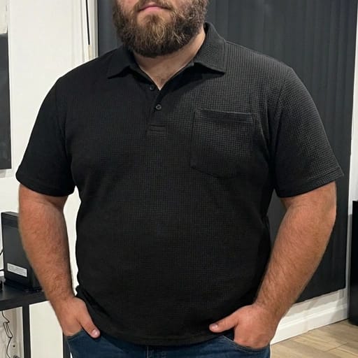 Customer photo review of Capri - Men's Ultra Comfortable Pocket Polo Shirt
