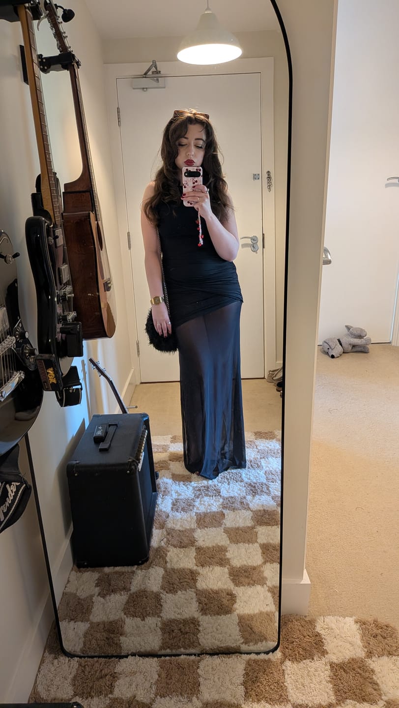 Customer photo review of DAKOTA 2-in-1 Wrap Dress - Black