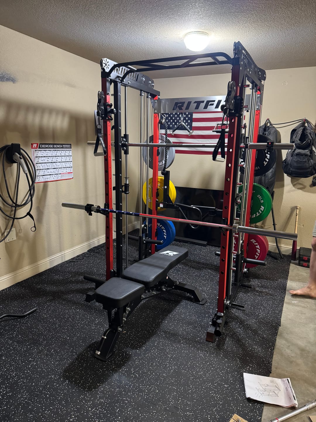 Customer photo review of RitFit M1 PRO Smith Machine Home Gym Package Comprehensive All-In-One Workout System