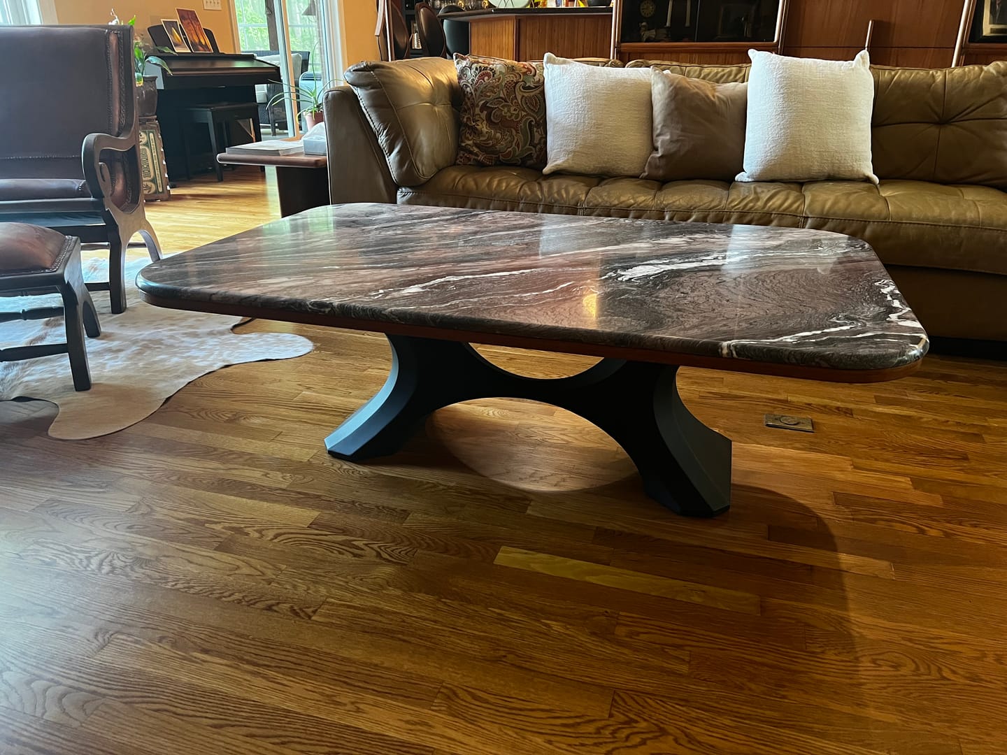 Customer photo review of Coffee Table Base 208 Haru 16" H Handmade Furniture with Contemporary Style