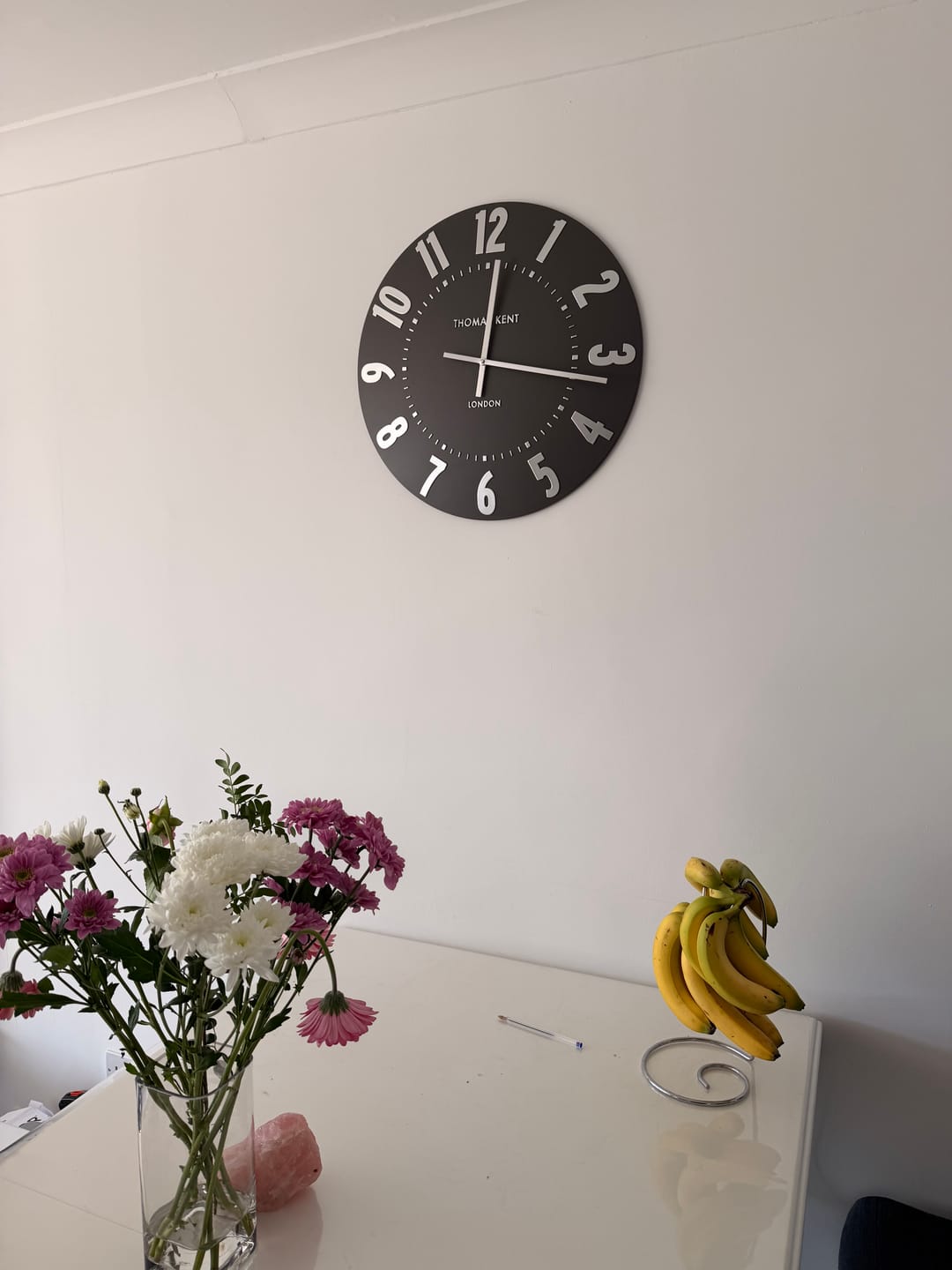 Customer photo review of Thomas Kent London. Mulberry Wall Clock 20" (51cm) Graphite Silver **Free, Next Day Delivery