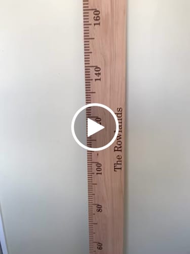 Customer video review of Macrocarpa  Engraved Height Chart