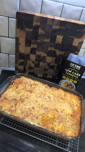 Customer photo review of Qetoe Low Carb Lasagna Sheets 120g ( 4 x 120g Pack )