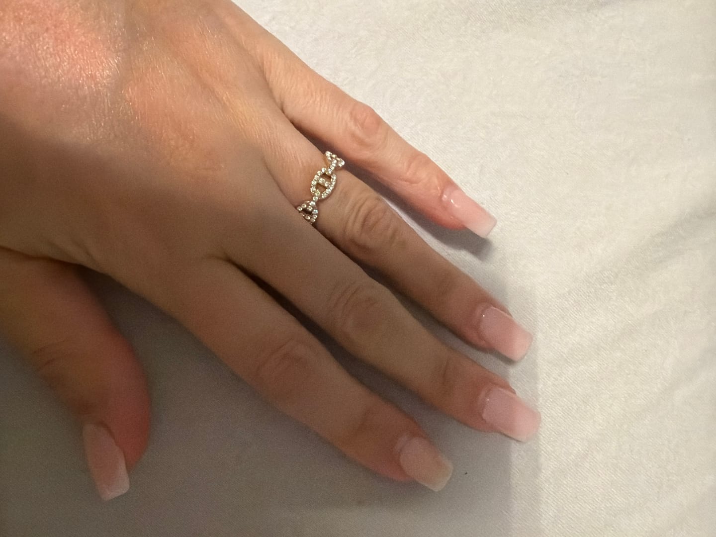 Customer photo review of Pave Flow Deluxe Ring 14K Vergoldet