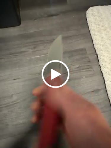 Customer video review of Pro-Tech Mordax 3.5" Knife – Red Aluminum, CPM-20CV Stonewash, Button Lock – Made in USA (MX101-Red 20CV)