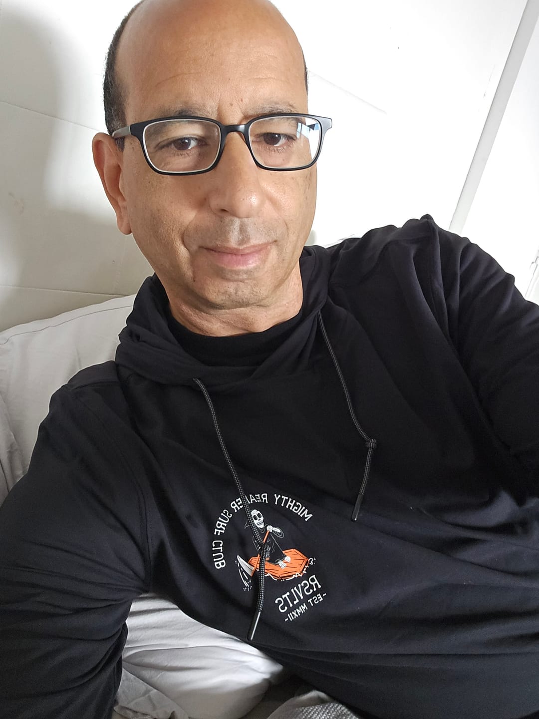 Customer photo review of Mighty Reaper Surf Club – Performance Hoodie